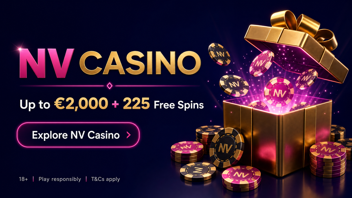 NV Casino welcome offer — up to €2,000 plus 225 free spins