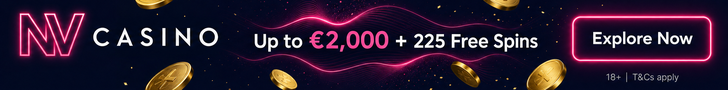 NV Casino — up to €2,000 plus 225 free spins